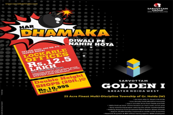 Double Height shops and Lockable offices at Sarvottam Golden I in Greater Noida West